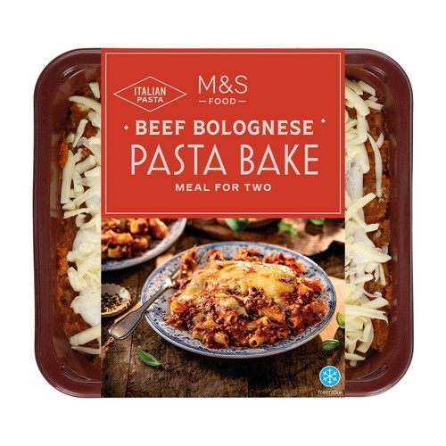 M&S Beef Bolognese Pasta Bake Serves 2