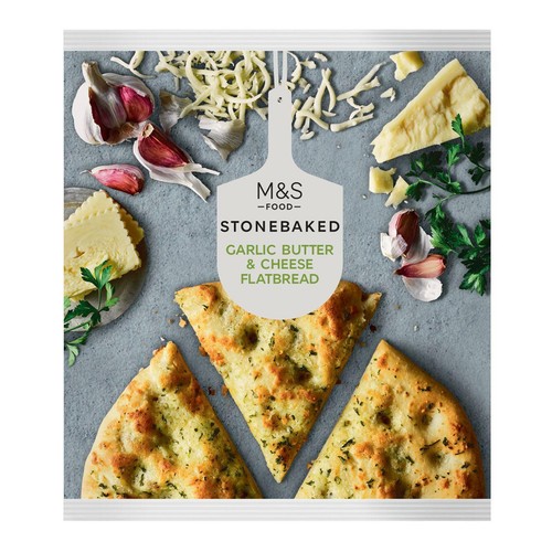 M&S Stonebaked Garlic & Cheese Flatbread Frozen