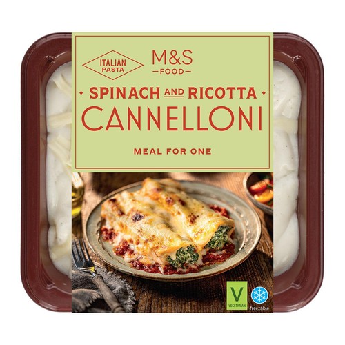 M&S Spinach & Ricotta Cannelloni Serves 1