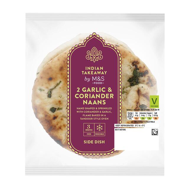 M&S Mini Garlic & Coriander Naans thumbnail 2
