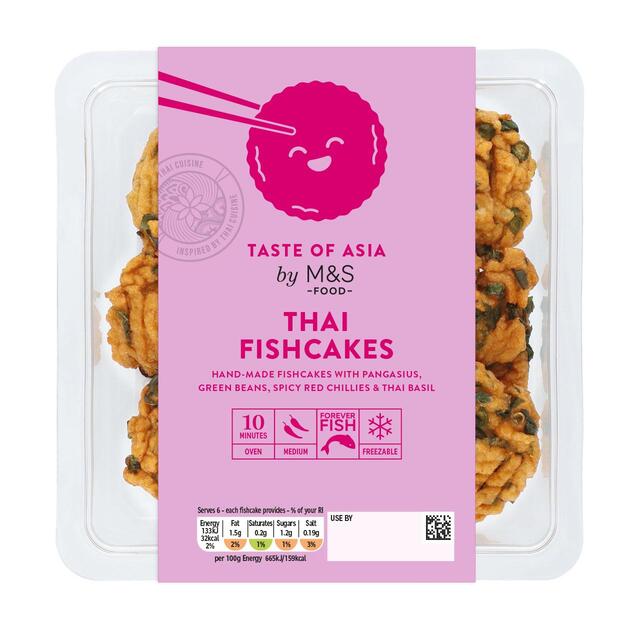 M&S 6 Spicy Red Thai Fishcakes - Taste of Asia thumbnail 2