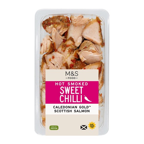M&S Scottish Smoked Salmon Flakes with Sweet Chilli