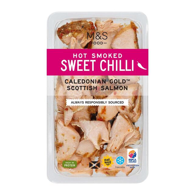 M&S Scottish Smoked Salmon Flakes with Sweet Chilli