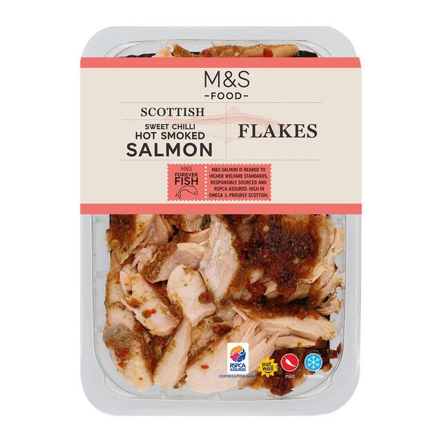 M&S Scottish Smoked Salmon Flakes with Sweet Chilli