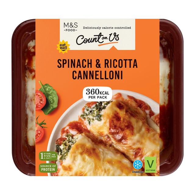 M&S Count On Us Spinach & Ricotta Cannelloni