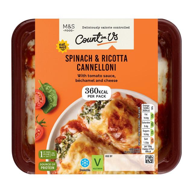 M&S Count On Us Spinach & Ricotta Cannelloni thumbnail 2