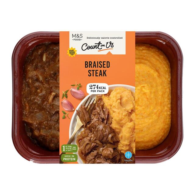 M&S Count On Us Braised Steak with Root Vegetable Crush