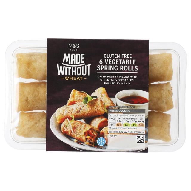 M&S Made Without 6 Vegetable Spring Rolls