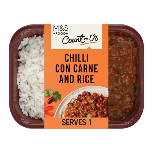 M&S Count On Us Chilli Con Carne & Rice