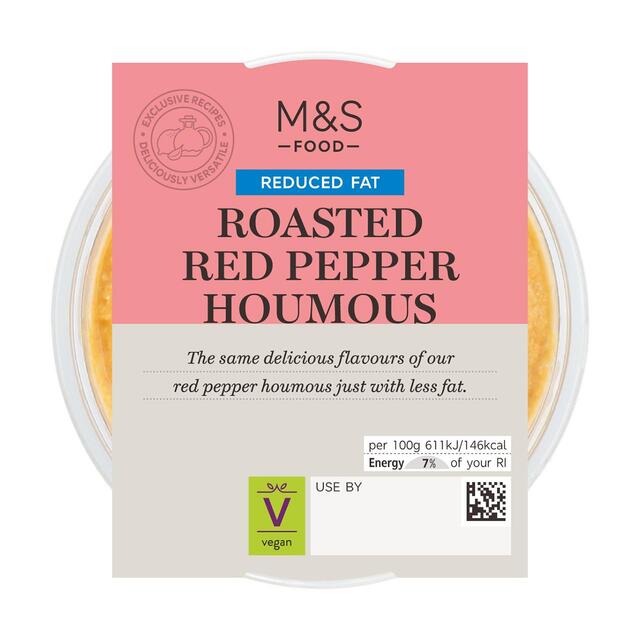 M&S Reduced Fat Roasted Red Pepper Houmous thumbnail 2