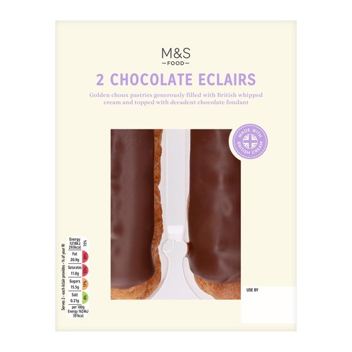 M&S 2 Chocolate Eclairs thumbnail 2