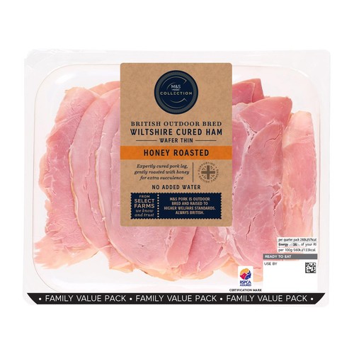 M&S British Wiltshire Cured Honey Roast Ham Family Pack thumbnail 2