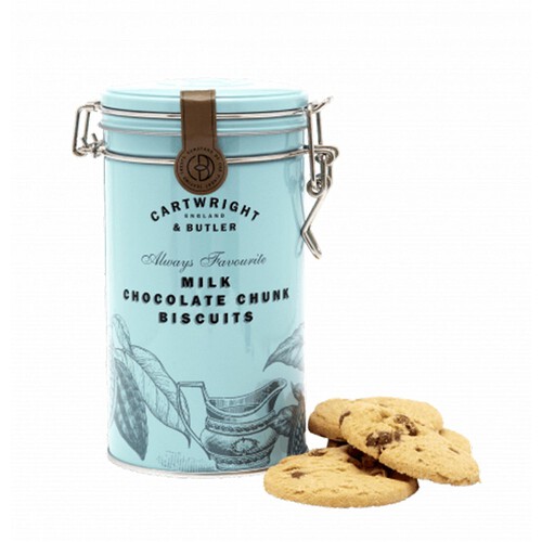 Cartwright & Butler Milk Chocolate Chunk Biscuits in Tin thumbnail 2