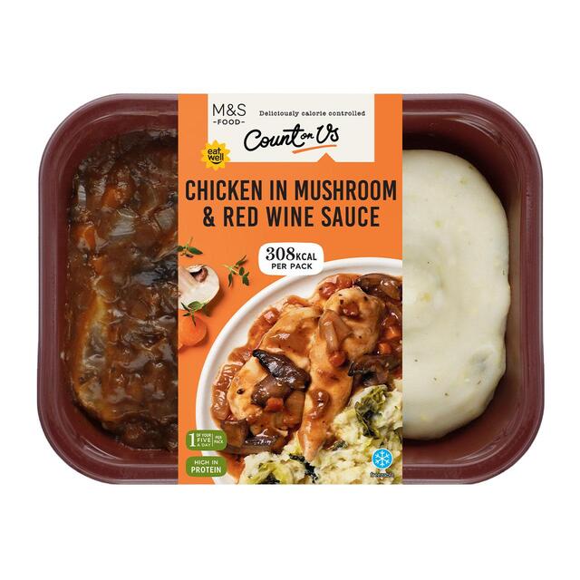 M&S Count On Us Chicken in a Mushroom Red Wine Sauce