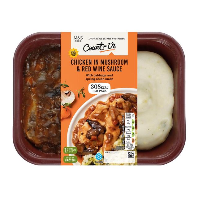 M&S Count On Us Chicken in a Mushroom Red Wine Sauce thumbnail 2