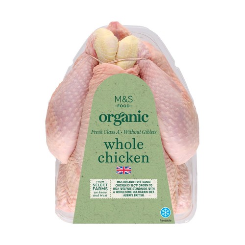 M&S Organic Free Range Whole Chicken
