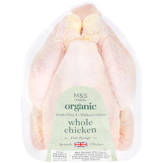 M&S Organic Free Range Whole Chicken