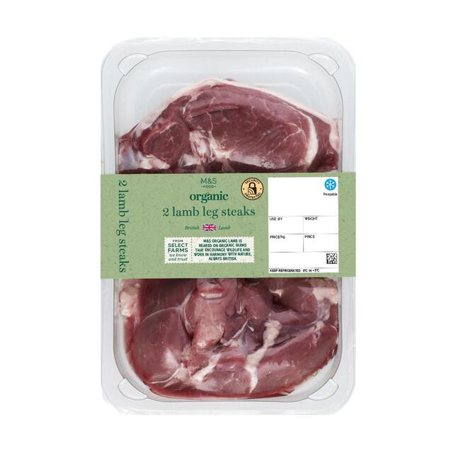 M&S Organic British 2 Lamb Leg Steaks thumbnail 2