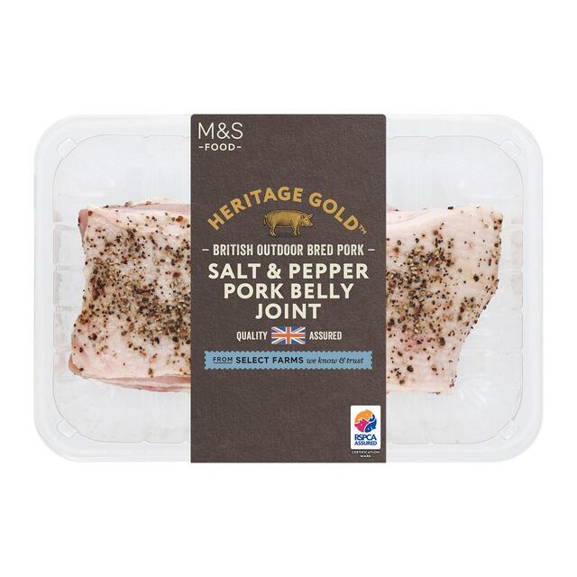 M&S Heritage Gold British Salt & Pepper Pork Belly Joint
