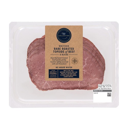 M&S British Rare Roast Beef 5 Slices thumbnail 2