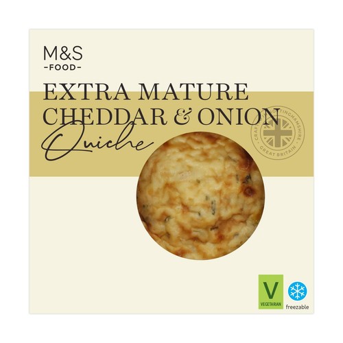 M&S Extra Mature Cheddar & Onion Quiche