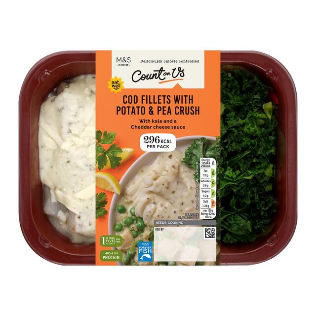 M&S Count on Us Cod Fillets with Potato & Pea Crush thumbnail 2