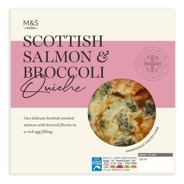 M&S Scottish Salmon & Broccoli Quiche thumbnail 2
