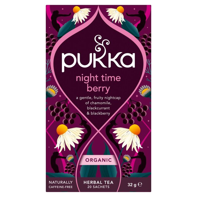 Pukka Organic Night Time Berry Herbal Tea x20 Compostable Sleep Tea Bags thumbnail 2