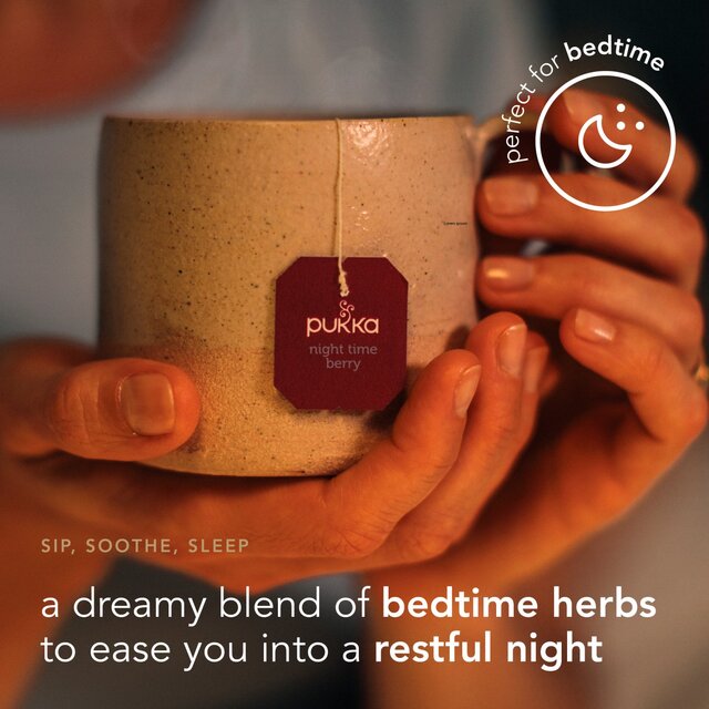 Pukka Organic Night Time Berry Herbal Tea x20 Compostable Sleep Tea Bags thumbnail 9