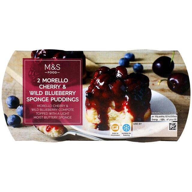 M&S Sponge Puddings with Morello Cherry & Blueberry