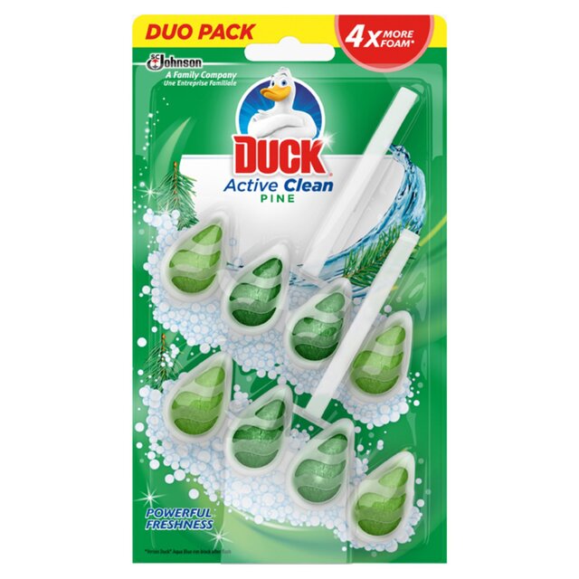 Duck Active Clean Toilet Rim Block Pine Duo Pack thumbnail 2