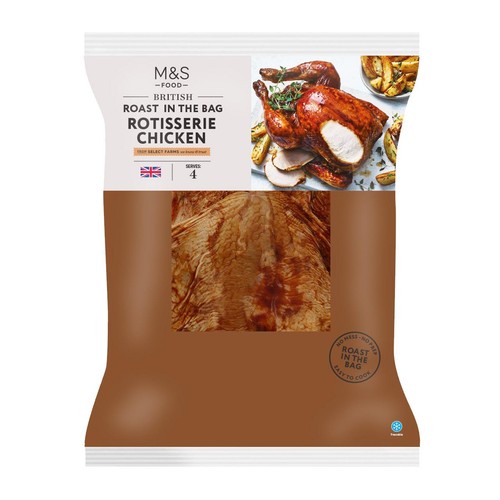 M&S British Ready to Cook Rotisserie Whole Chicken