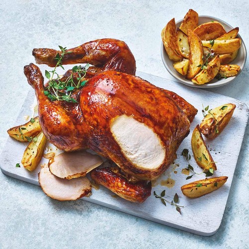 M&S British Ready to Cook Rotisserie Whole Chicken thumbnail 2