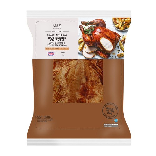 M&S British Ready to Cook Rotisserie Whole Chicken thumbnail 3
