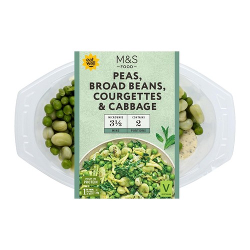 M&S Layered Super Green Vegetables with Mint Butter