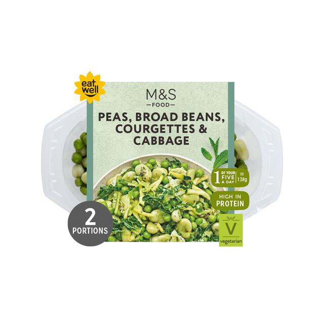 M&S Layered Super Green Vegetables with Mint Butter