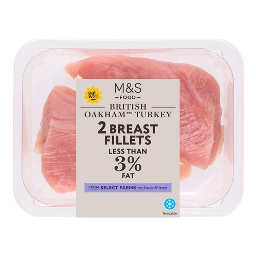 M&S Select Farms British Oakham 2 Turkey Breast Fillets