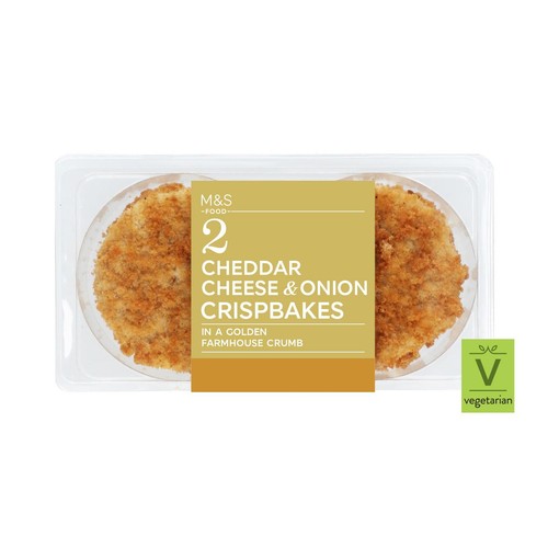 M&S 2 Cheddar Cheese & Onion Crispbakes thumbnail 2
