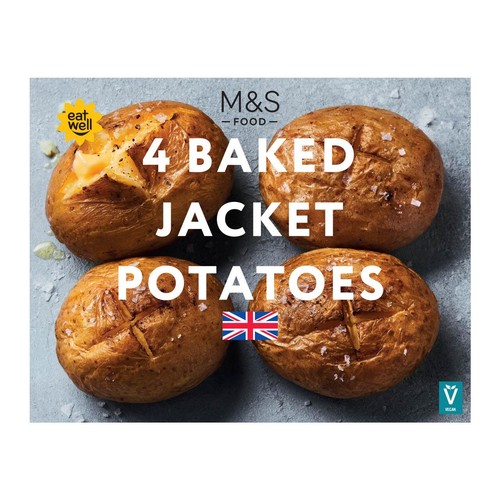 M&S 4 Baked Jacket Potatoes Frozen thumbnail 2