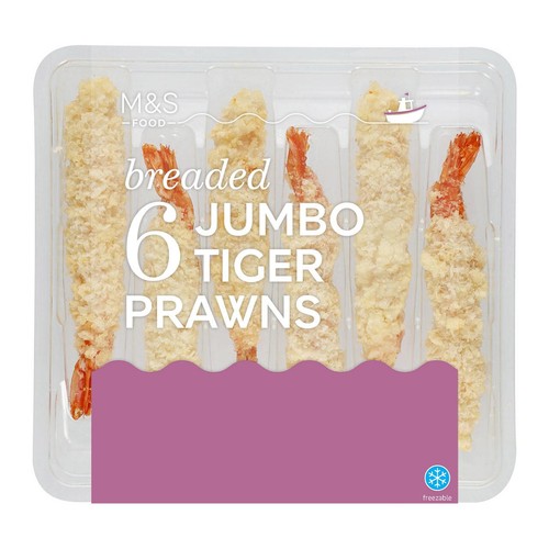 M&S 6 Breaded Jumbo Tiger Prawns