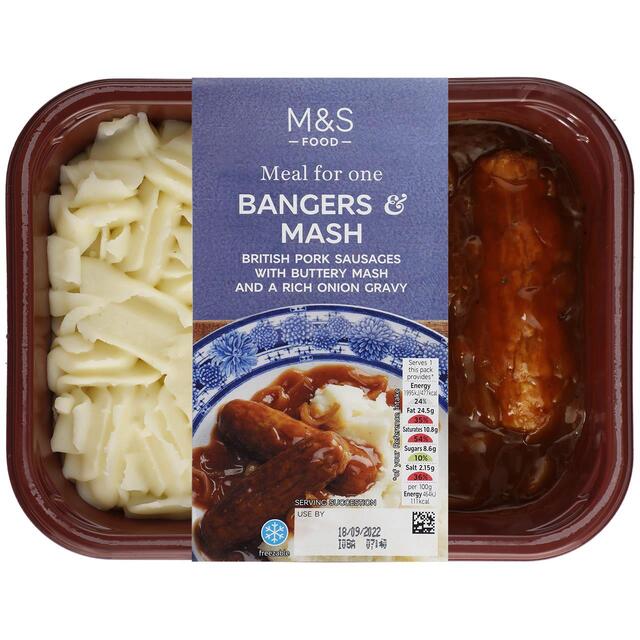 M&S Bangers & Mash with Onion Gravy