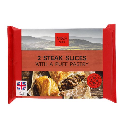 M&S 2 Puff Pastry Steak Slices