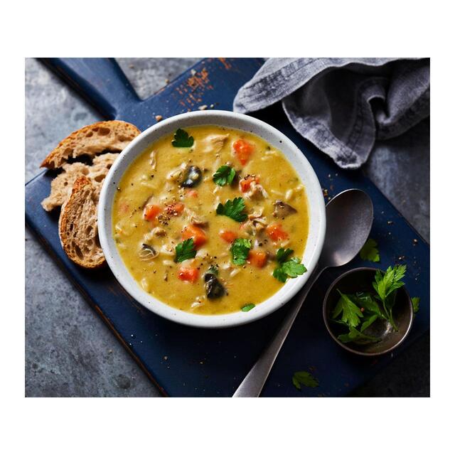 M&S Chunky Chicken Mushroom & Rice Soup thumbnail 2