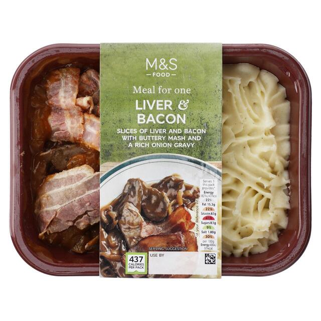 M&S Liver & Bacon with Mash & Gravy