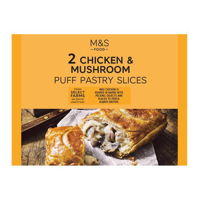 M&S 2 Chicken & Mushroom Pastry Slices