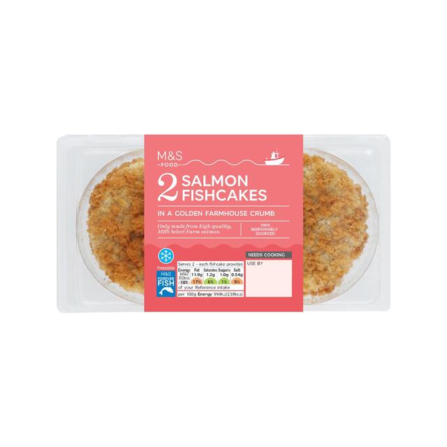 M&S 2 Salmon Fishcakes