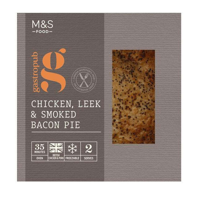 M&S Gastropub Creamy Chicken, Leek & Smoked Bacon Pie for Two