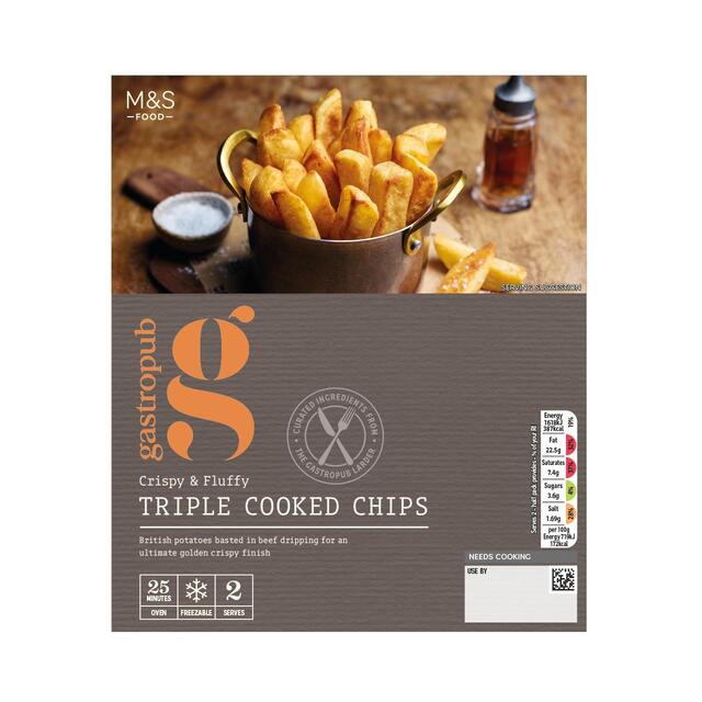 M&S Gastropub Triple Cooked Chips in Beef Dripping Side thumbnail 2