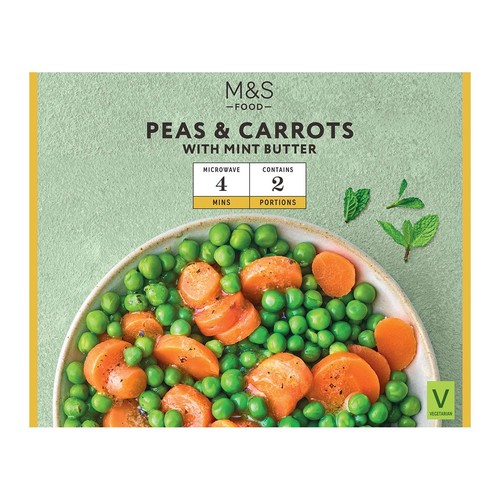 M&S Peas & Carrots with Mint Butter