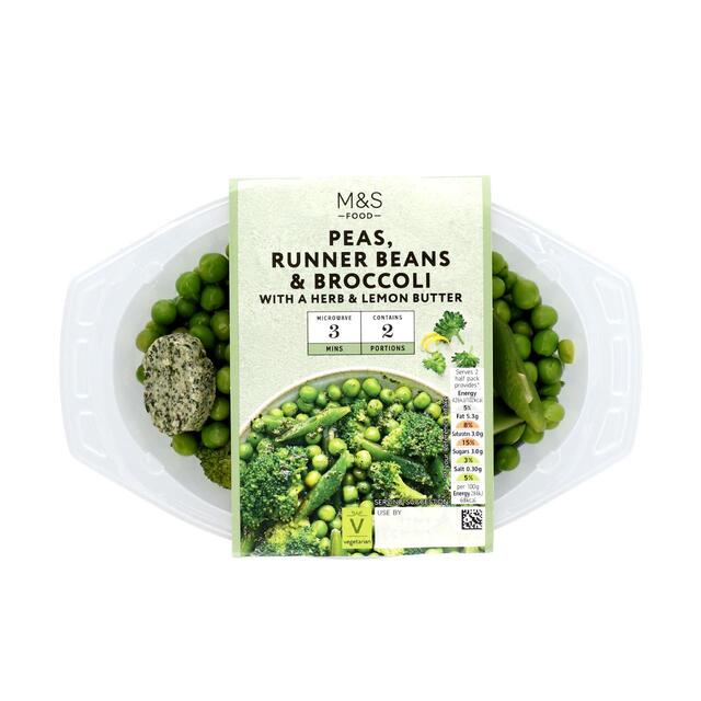 M&S Green Vegetable Medley with Lemon & Herb Butter